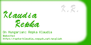 klaudia repka business card